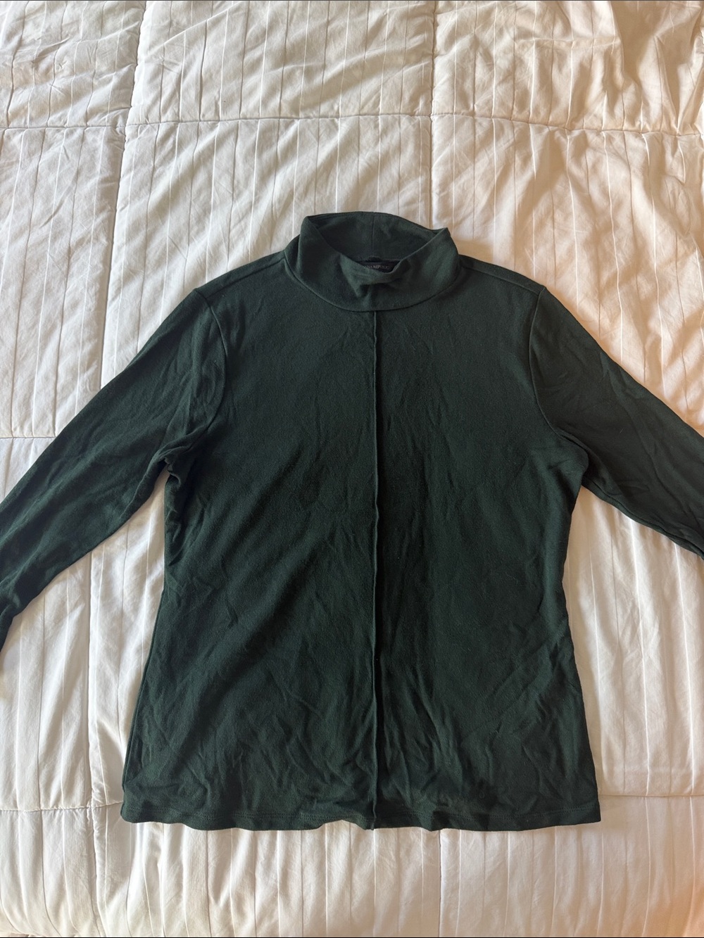 Banana Republic Dark Green Turtleneck Long Sleeve Top